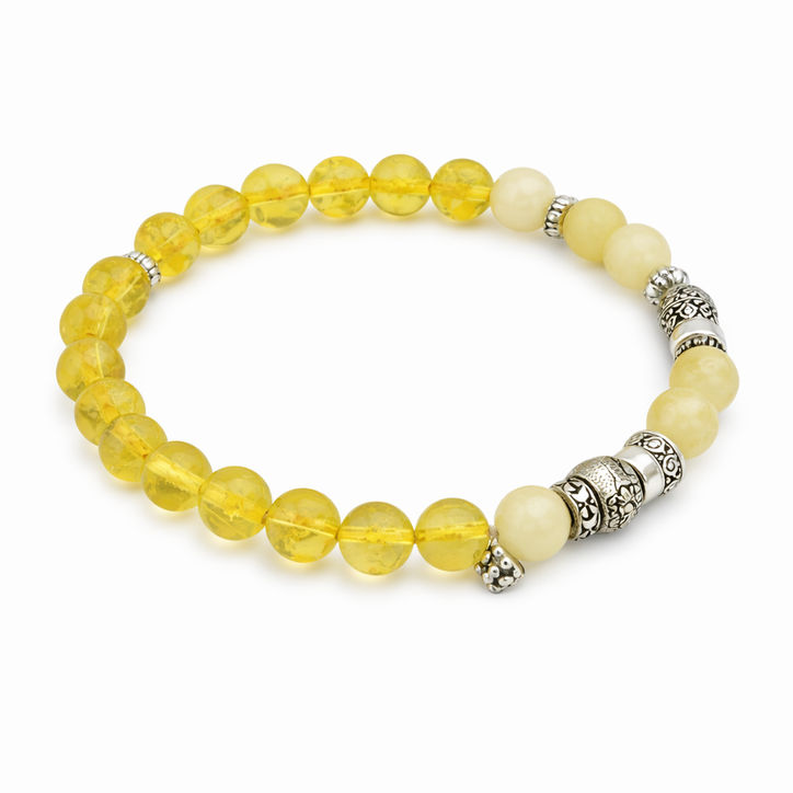 Sagittarius Rashi Bracelet (Citrine 8mm) | Dhanu Rashi Stone Bracelet for Success, Positivity & Wealth