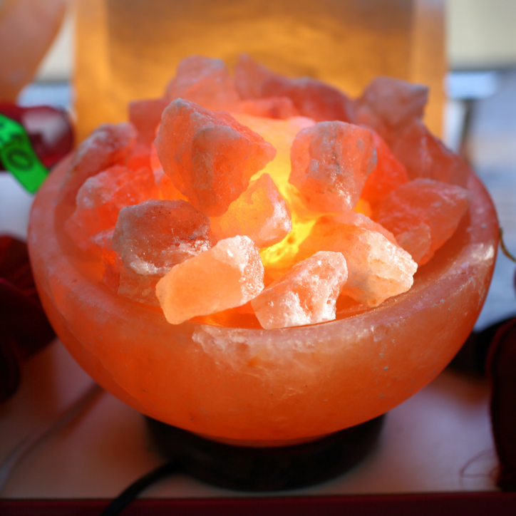 Himalayan Pink Rock Salt Lamp Bowl - For Home, Office or Night Light