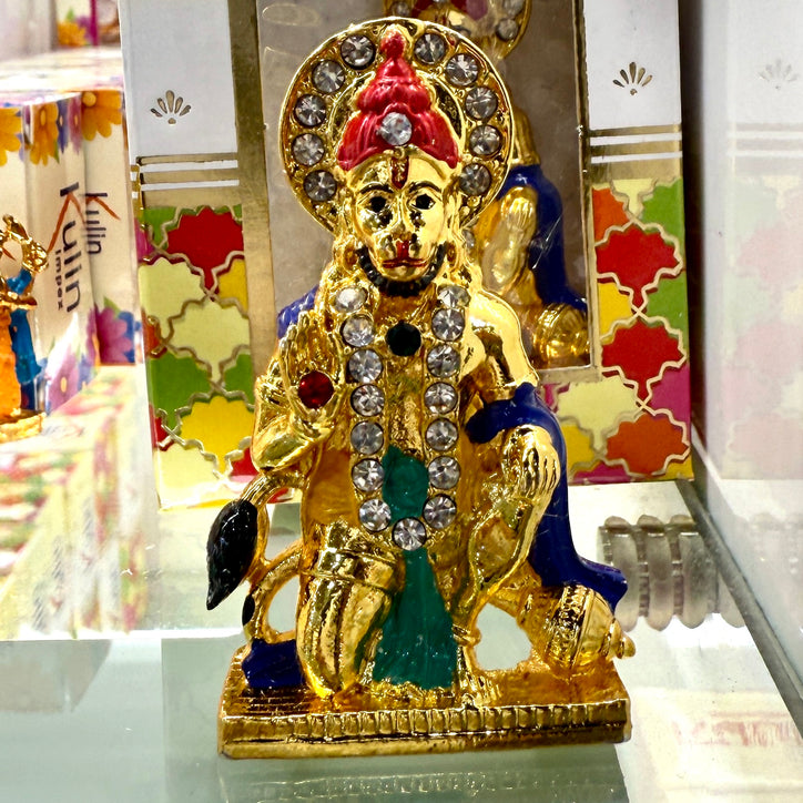 Shri Hanuman Ji Car Idol (2”) – Sparkling Mini Murti for Dashboard & Gifting