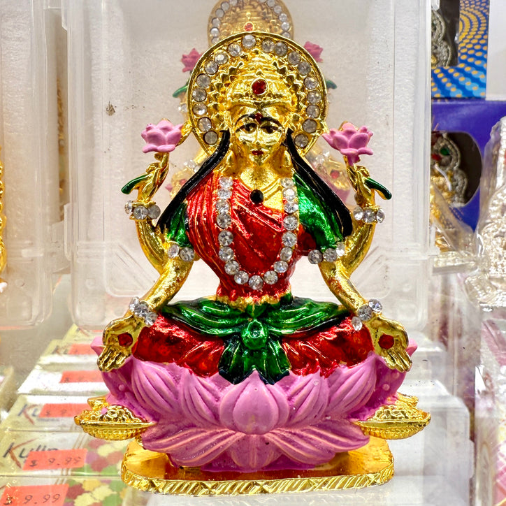 Shri Lakshmi Maa Idol (3”) – Decorative Murti for Dashboard, Home Altar & Gifting