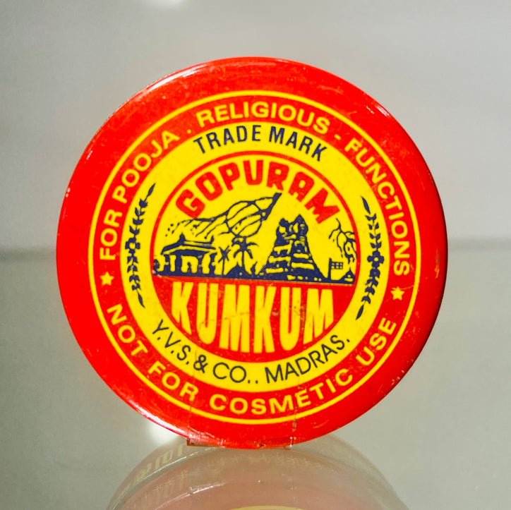 Gopuram Kumkum Tin for Pooja - Puja item - 15g