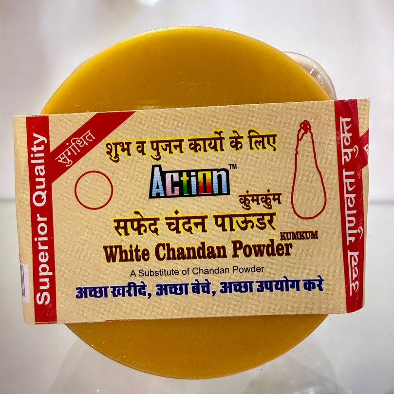 White Chandan Powder for Puja and Tilak – Superior Quality