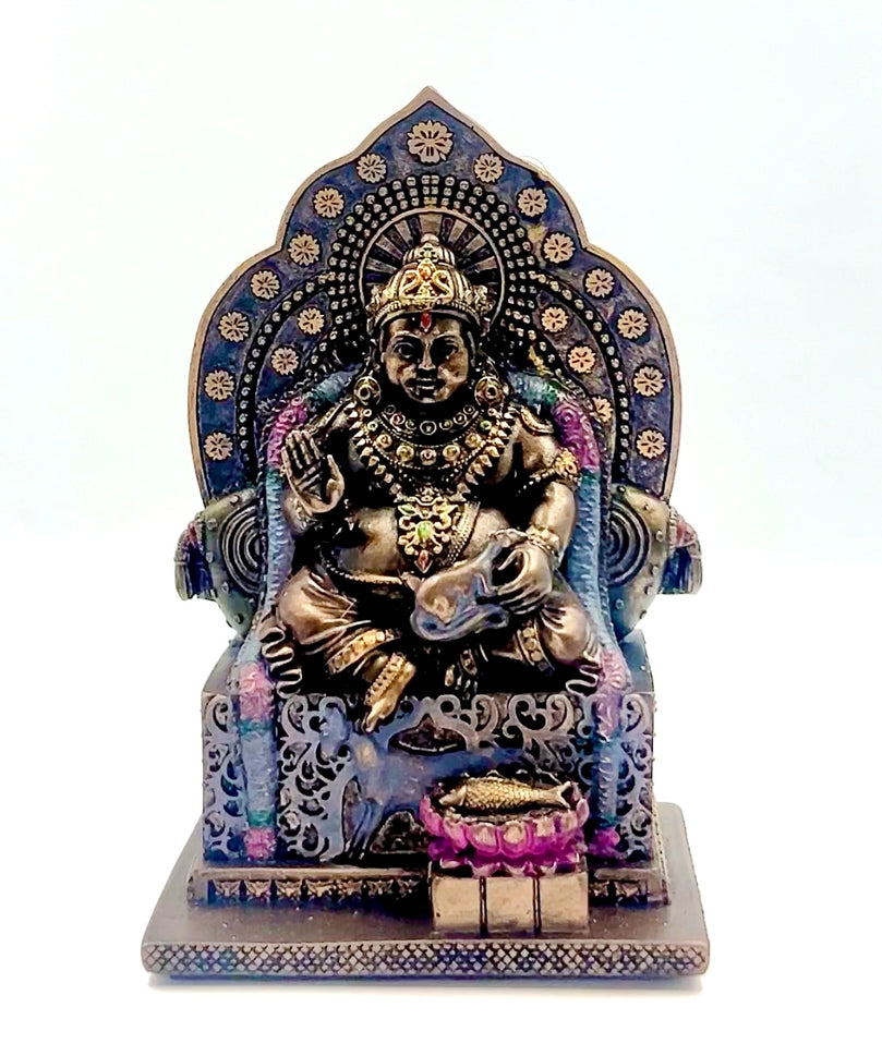 Bronze Kubera Ji Idol - 5"