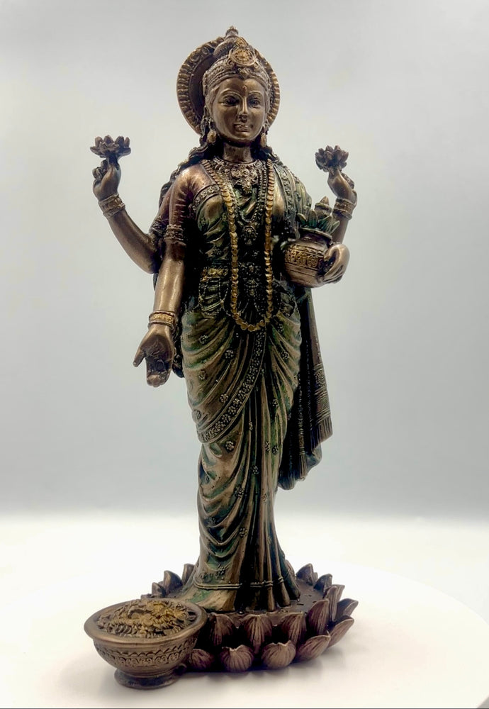 Bronze Lakshmi Ma Idol 10"
