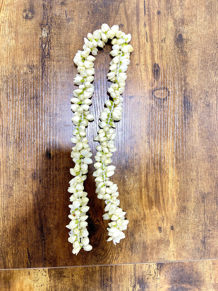 Jasmine Garland (Mogra/Chamali) - 2.5 ft long - Fresh Flowers