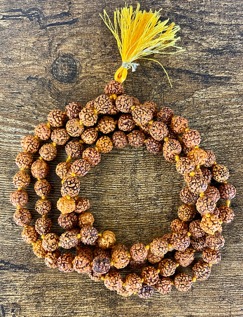 Rudraksha Mala - 108 Beads - 17" long (per side)