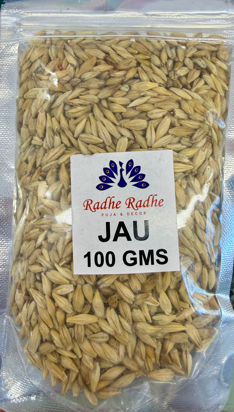 Jau (Barley/Oat) for Puja 100g – Havan, Shivling Abhishek & Navratri Growing Ritual