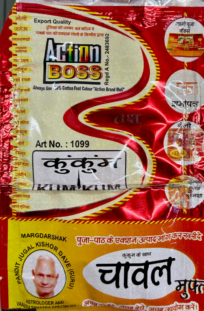 Kumkum & Chawal (Rice) Tika Set 2gm – Premium Puja Essentials for Daily Tilak