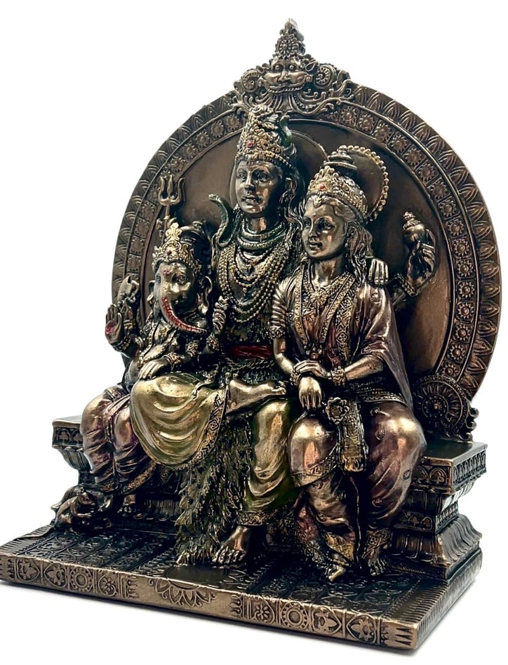 Bronze Lord Shiva Parivar (Family) Idol 8"