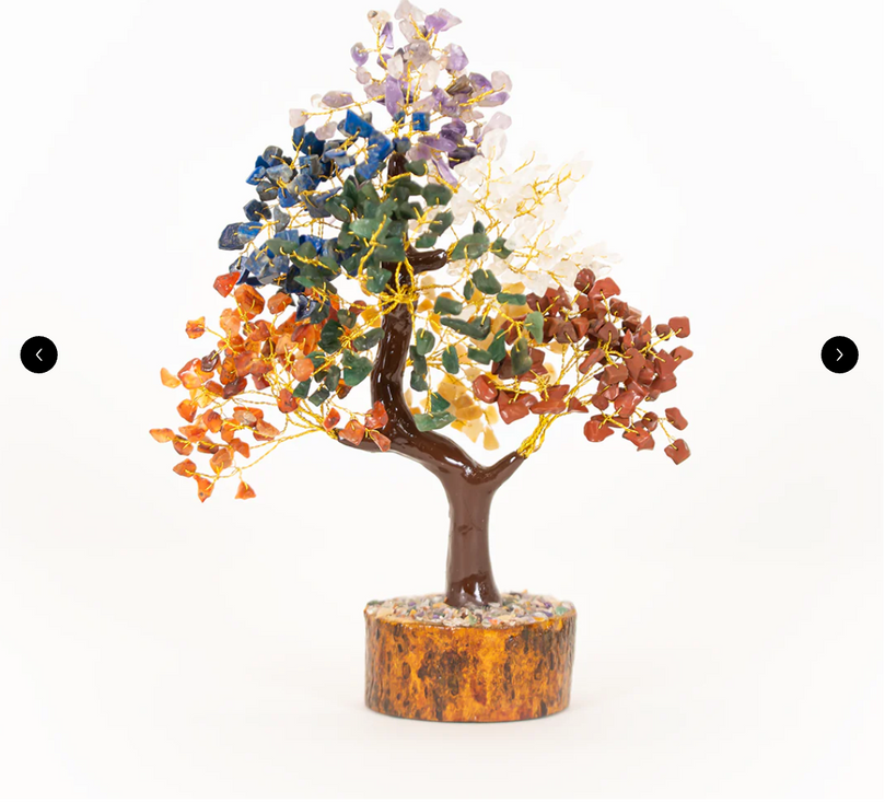 7 Chakra Tree - Spiritual Bonsai Tree With Natural Seven Chakra Gemstones