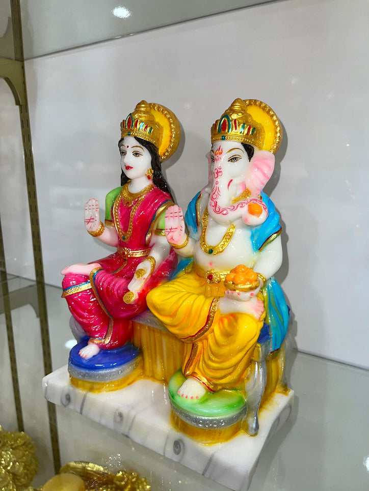 Colourful Ganesh and Lakshmi