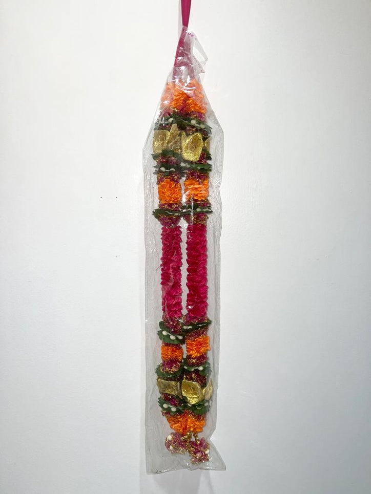 Purple & Green Fancy Mala/Garland (20")