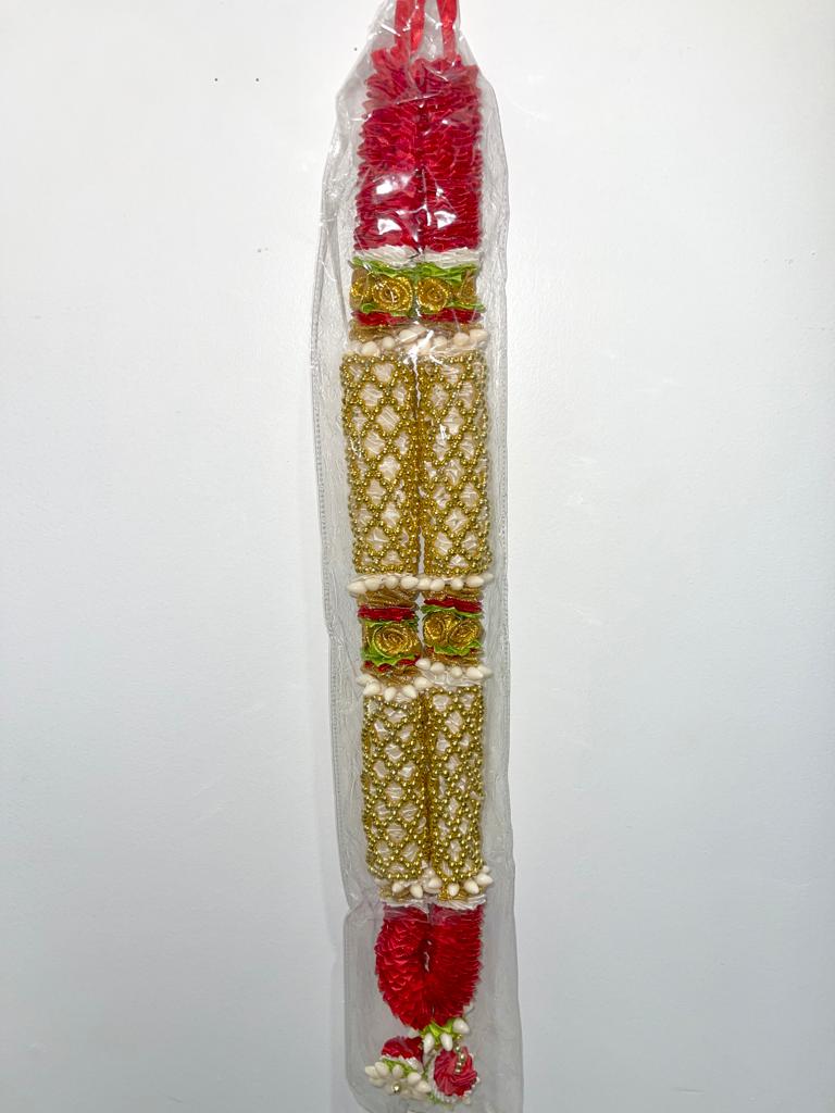 Red & Gold Luxury Mala/Garland (20")