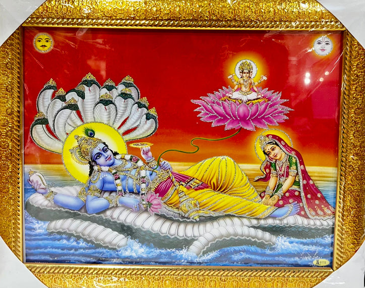 Vishnu Lakshmi - 11"x13" Picture Frame - Wall Hanging