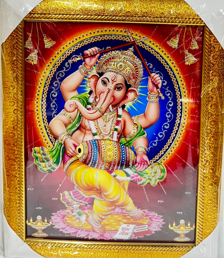 Ganesh Ji - 11"X13" Picture Frame - Wall Hanging