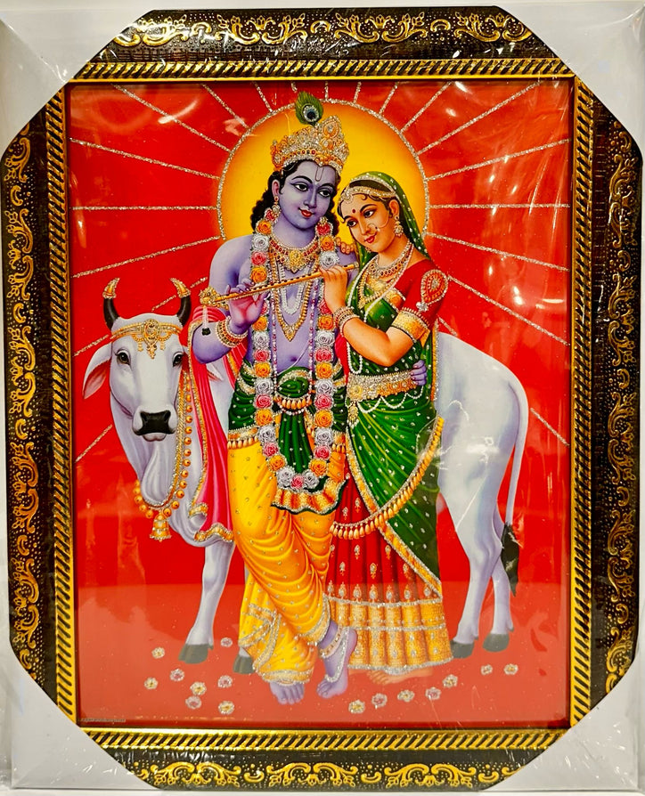 Radha Krishna - 11"X13" Picture Frame - Wall Hanging