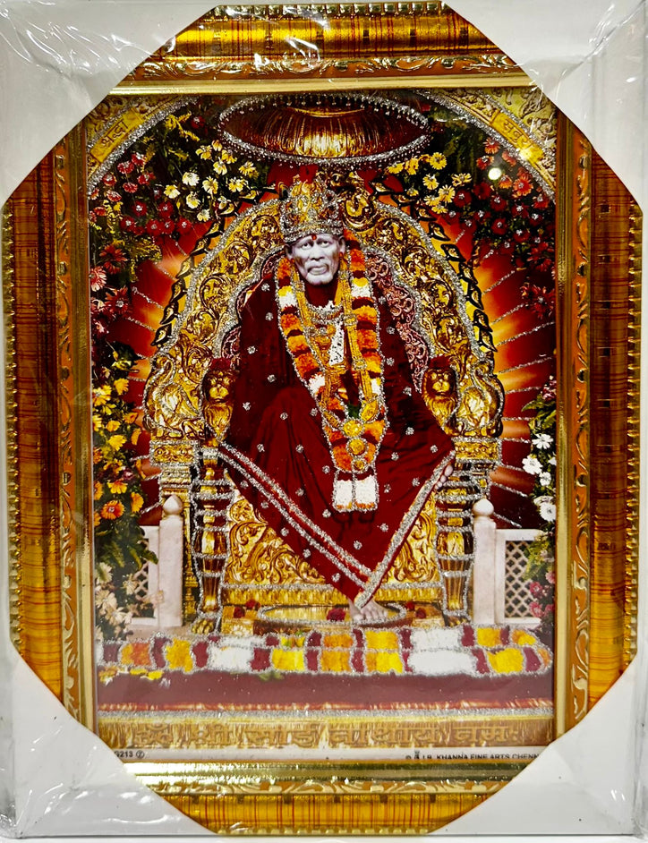 Sai Baba Ji - 7"x9" Picture Frame - Wall Hanging