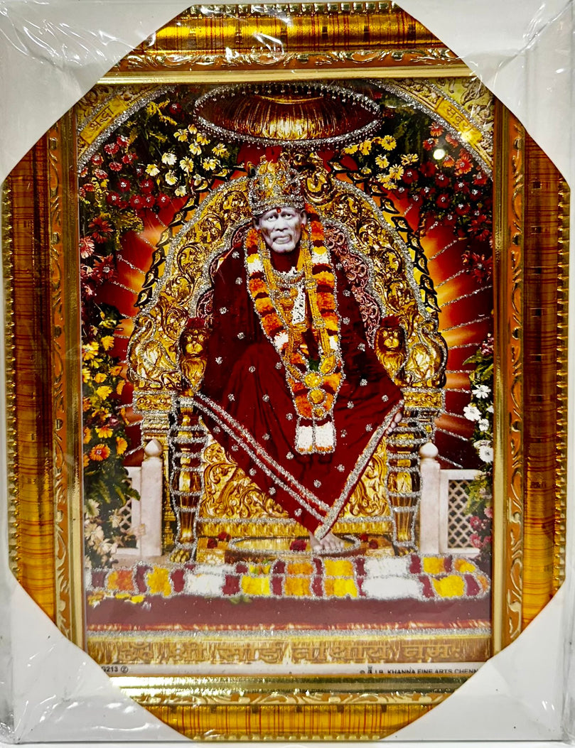 Sai Baba Ji - 7"x9" Picture Frame - Wall Hanging