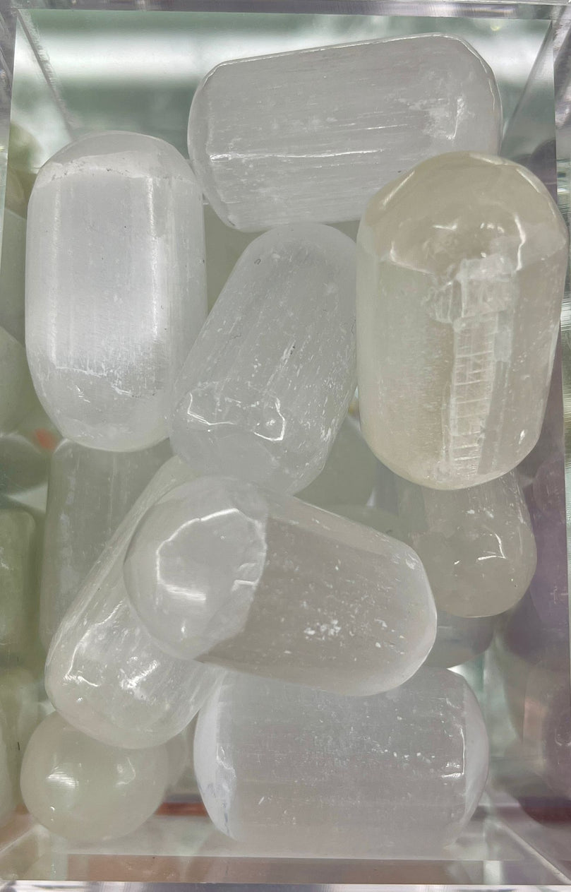 White Selenite Tumbled