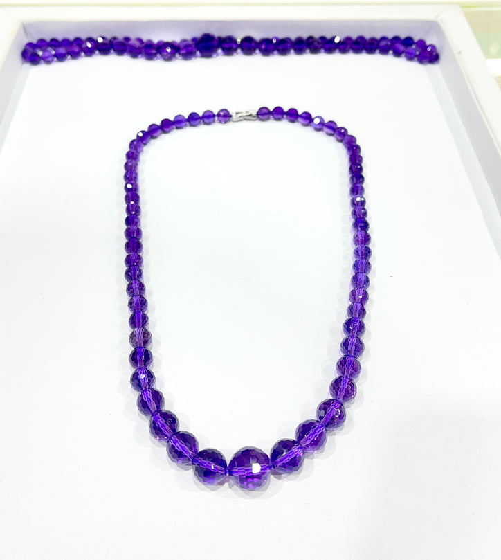Pure Amethyst Gemstone Unisex Necklace