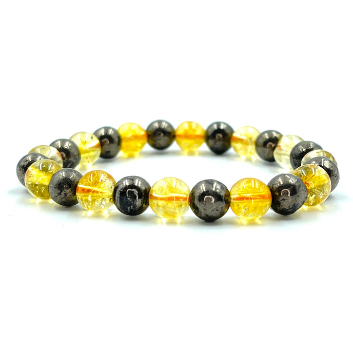 For Incredible Wealth - Citrine and Pyrite Gemstone Bracelet