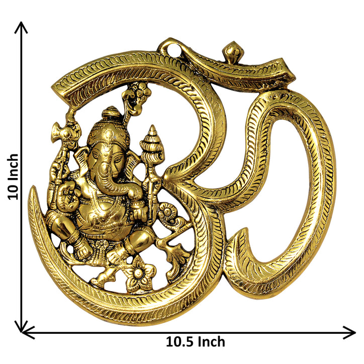 Lord Sri Ganesh Ji in Om Wall-hanging Sculpture