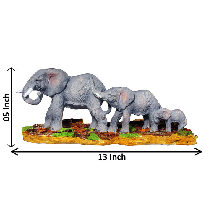 Elephant Family Statue For Home Decor