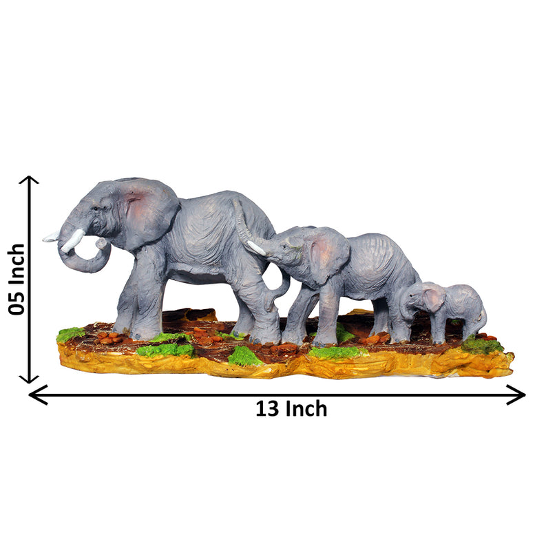 Elephant Family Statue For Home Decor
