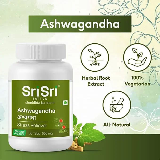 Ashwagandha 500mg Tablets (60) – For Sleep Aid, Memory Enhancement & Stress Relief