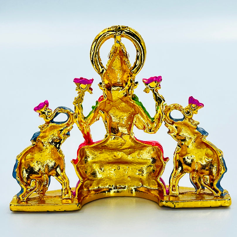Goddess Lakshmi Ma Devi Car Dashboard Idol (Double Sided Tape Included) | Hindu God Statue Murti | Religious Gift for Home/Office on Diwali