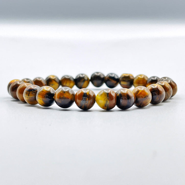 Genuine Natural Semi-Precious Tiger Eye Bracelet