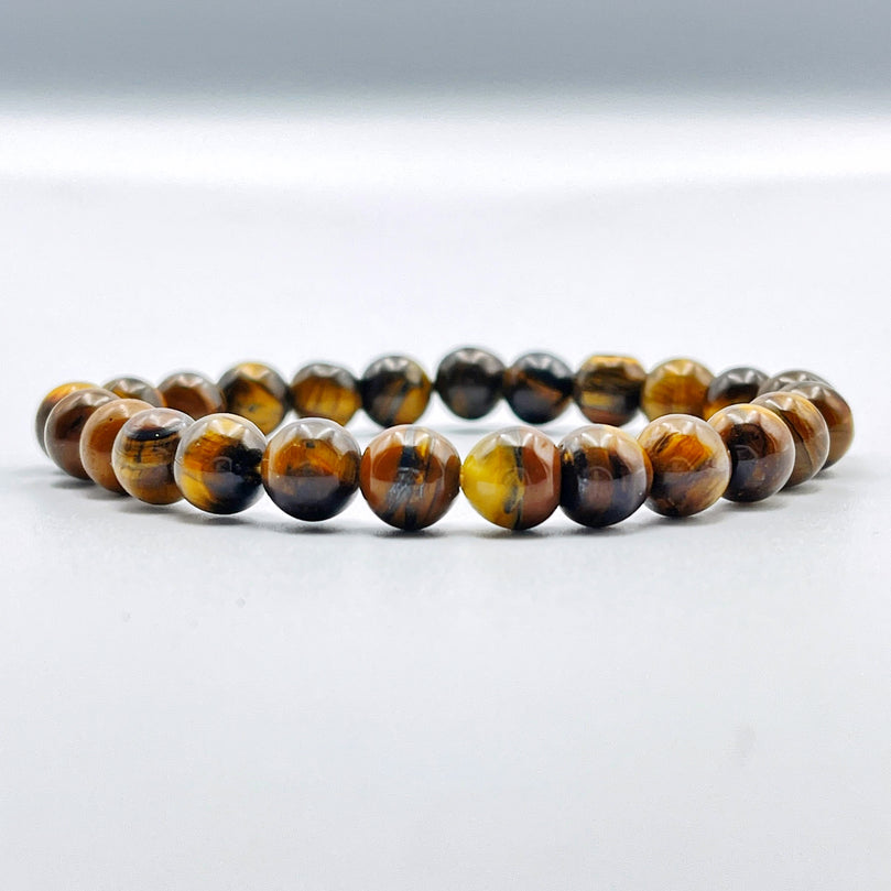 Genuine Natural Semi-Precious Tiger Eye Bracelet