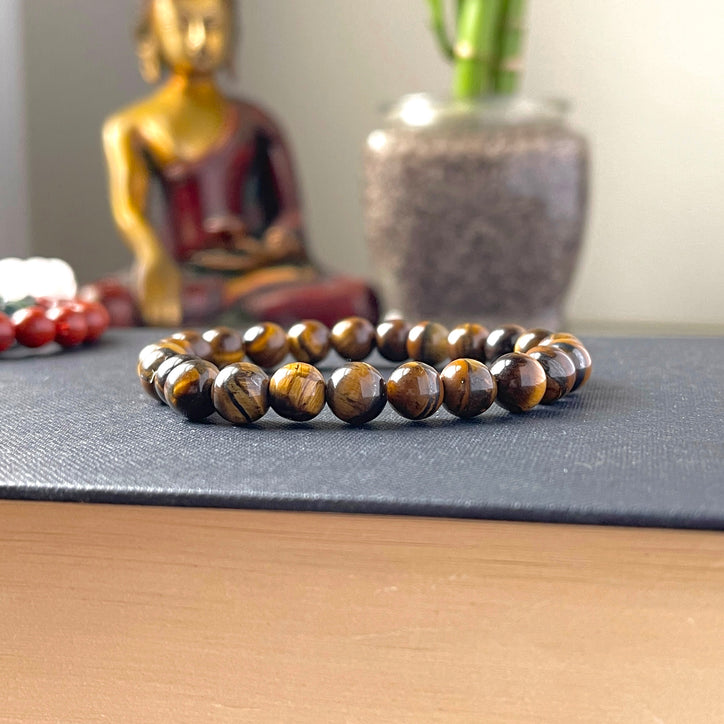 Genuine Natural Semi-Precious Tiger Eye Bracelet