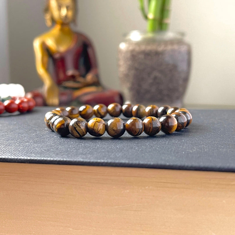 Genuine Natural Semi-Precious Tiger Eye Bracelet