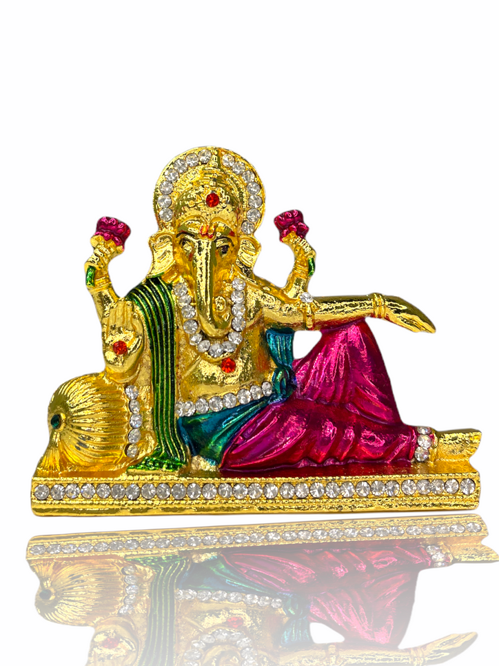 Gold Sri Ganesh ji Laying Down