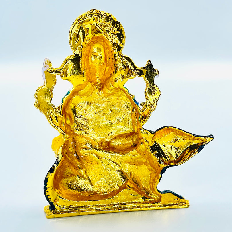 Ganesh Ji Ganapati on Mouse Car Dashboard Idol (Double Sided Tape Included) | Hindu God Statue Murti | Gift on Ganesh Chaturthi & Diwali