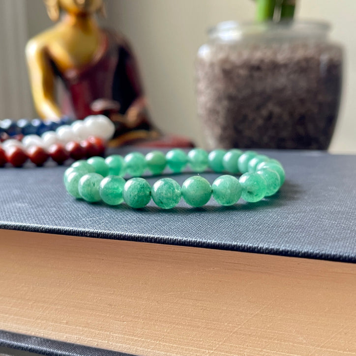 Genuine Natural Semi-Precious Green Aventurine Bracelet