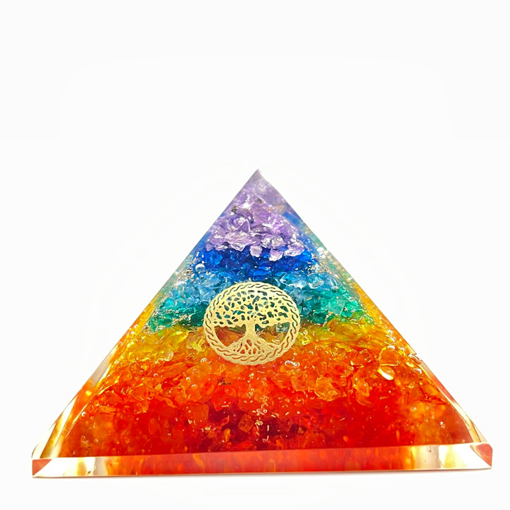 Tree Of Life 7 Chakra Orgone Pyramid