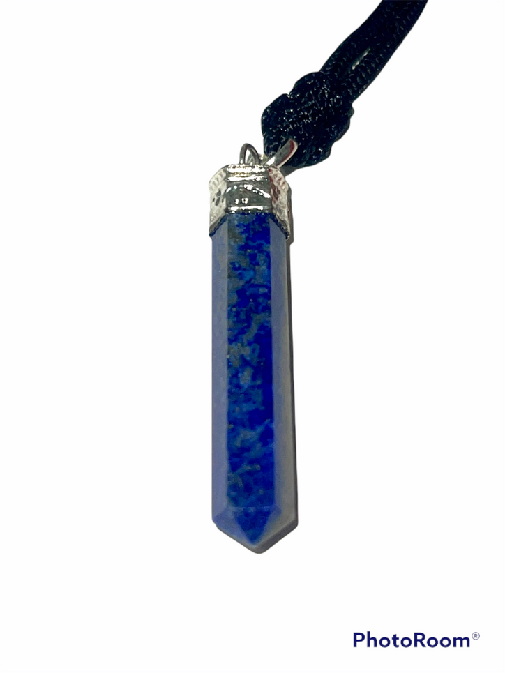 Genuine Natural Semi-Precious Lapiz Healing Crystal Gemstone Necklace