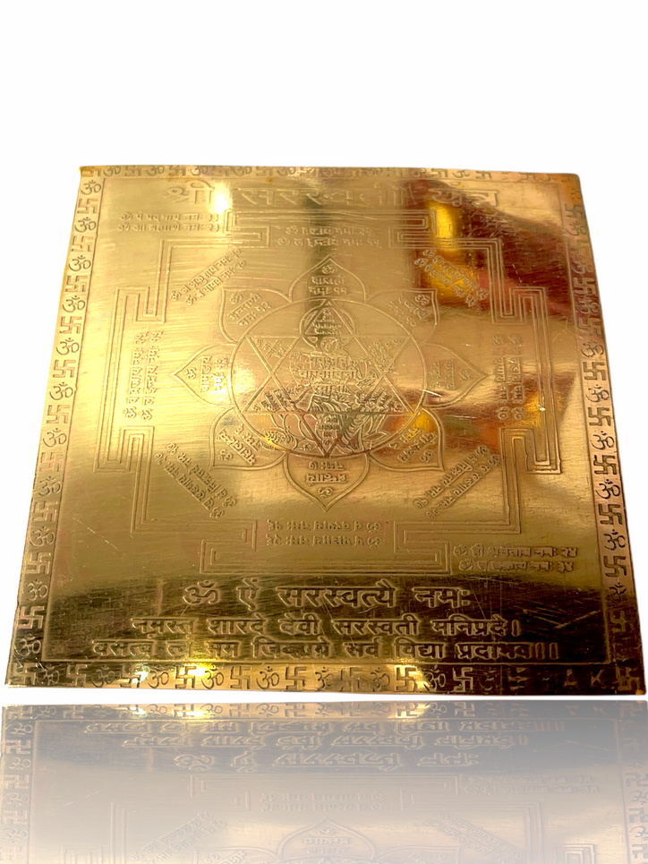 Shri Saraswati Yantra Copper (3x3)