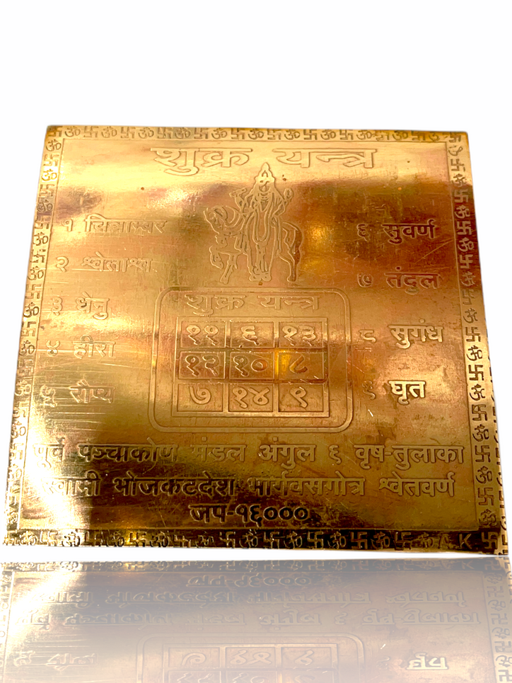 Shukra Yantra Copper (3x3)