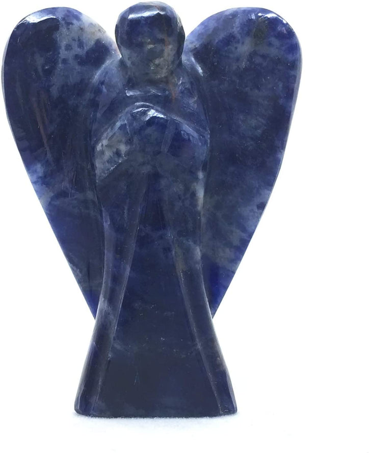 Sodalite Stone Guardian Angel Statue