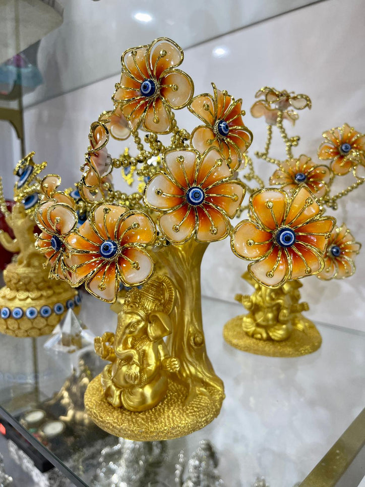 Ganesh Evil Eye Golden Tree