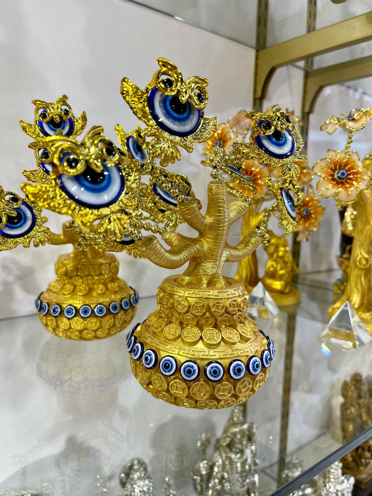 Owl Evil Eye Golden Tree