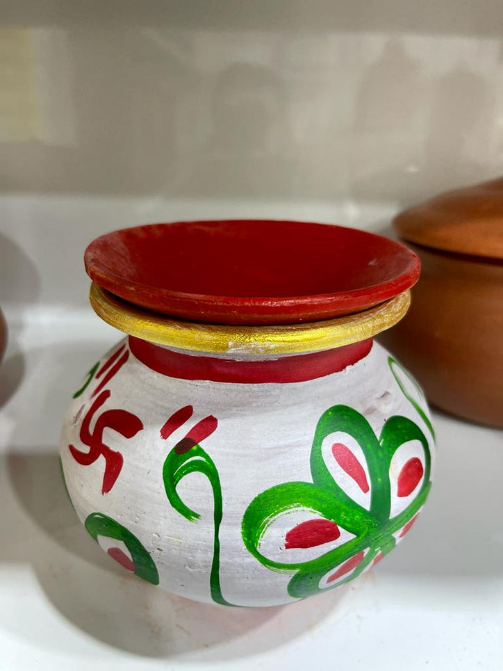 Decorated Lota (6") with Lid