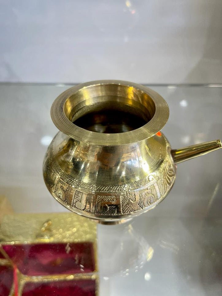 Brass Karwa Lota (4")