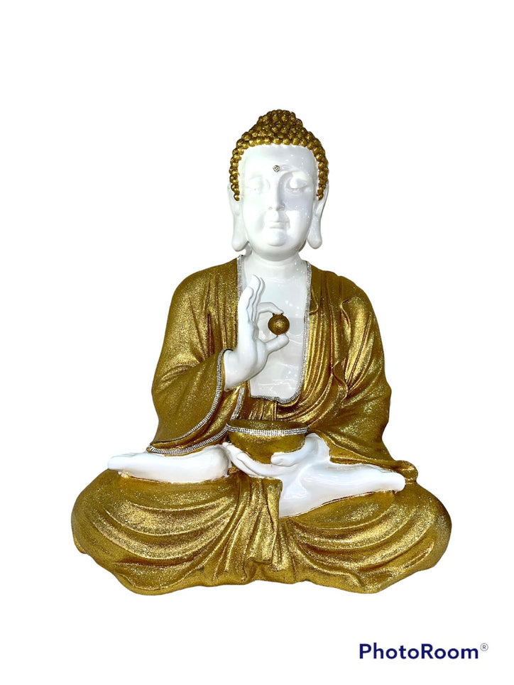 Gold & White Buddha Meditating