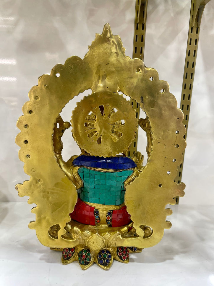 Brass Ganesh Ji with Stonework