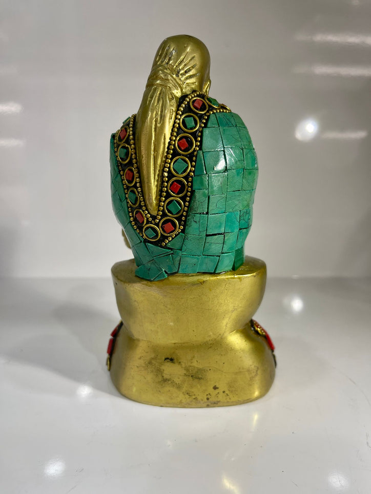 Brass Sai Baba with Stonework