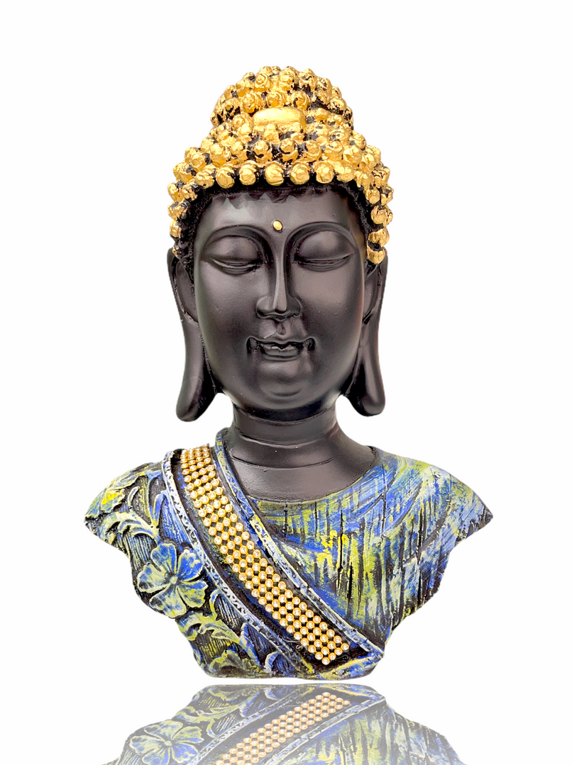 Buddha Head & shoulders Gold studded